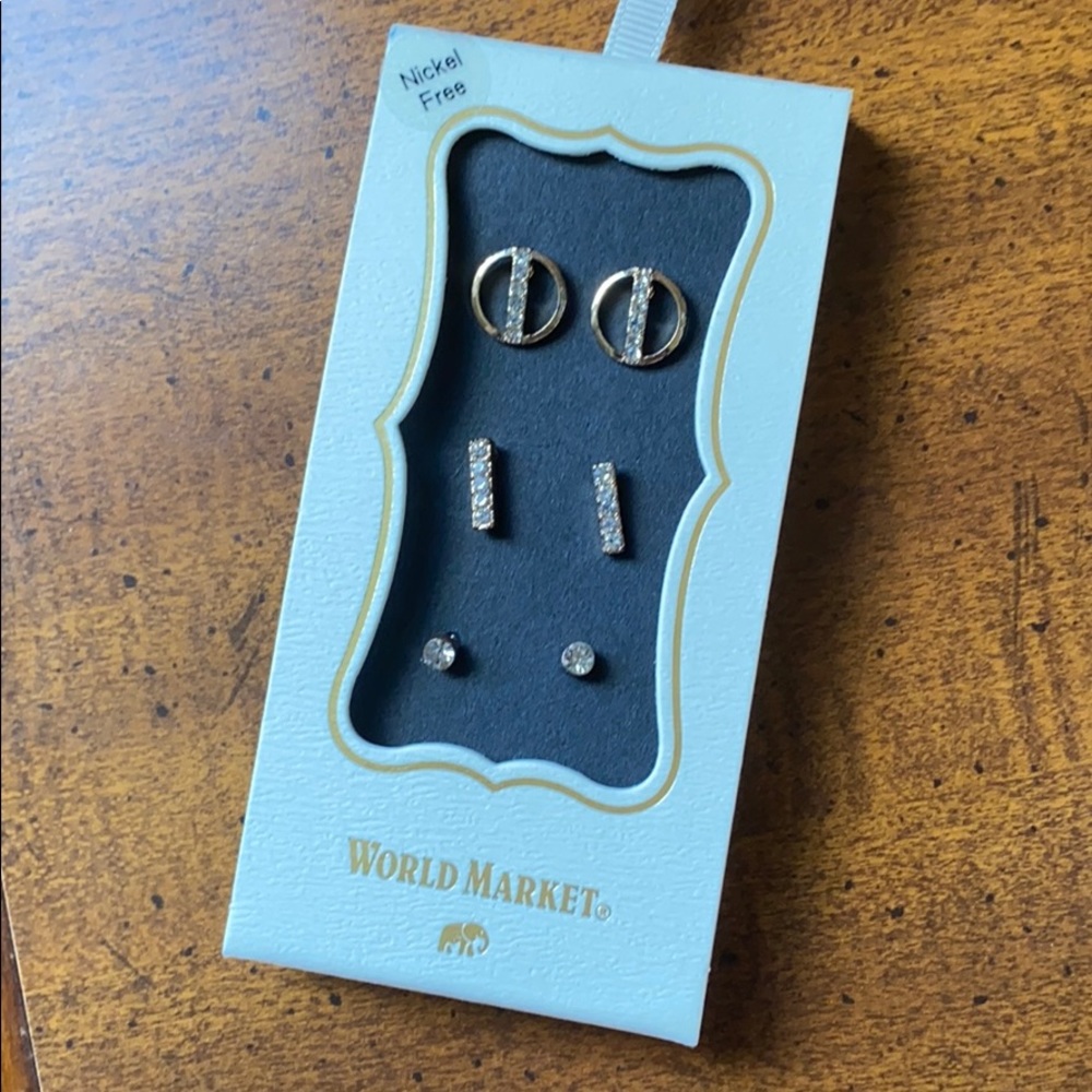 NWT World Market Set of Three Earrings